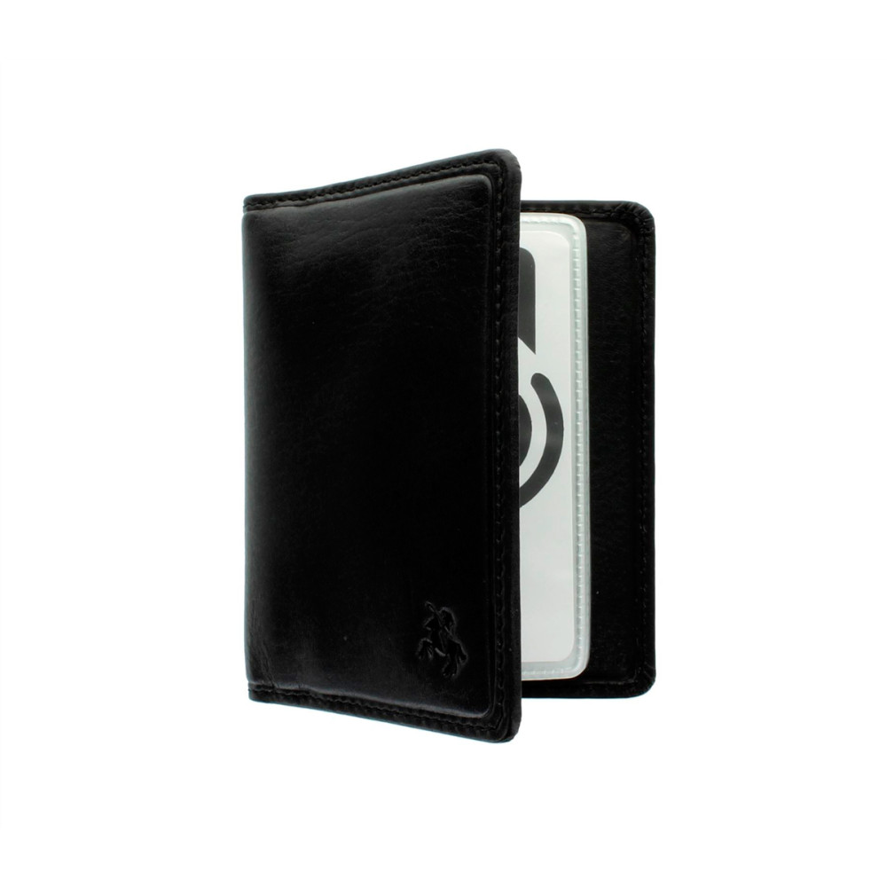 Кожаная кредитница-визитница с RFID Visconti TSC40 - Camper (black) 