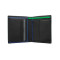 Мужской кожаный кошелек с монетницей Visconti BD22 c RFID Dr. No (Black/Cobalt/Green)