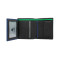 Мужской кожаный кошелек с монетницей Visconti BD22 c RFID Dr. No (Black/Cobalt/Green)