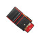 Мужской кожаный кошелек с монетницей Visconti BD22 c RFID - Dr. No  (Black/Red/Orange)