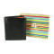 Мужской кожаный кошелек с монетницей Visconti BD22 c RFID - Dr. No  (Black/Red/Orange)