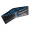 Мужской кожаный кошелек Visconti PM101 Pablo (black/cobalt) 