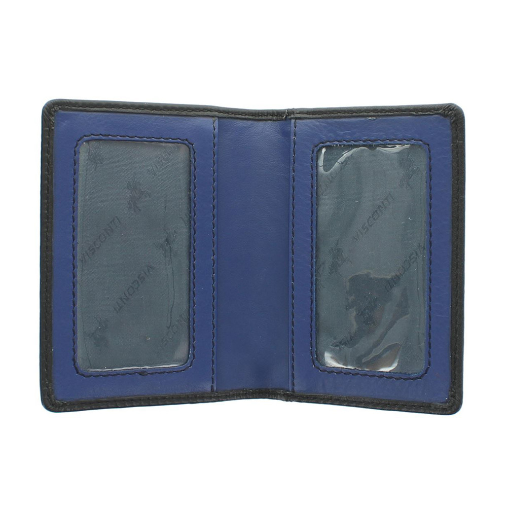 Шкіряна кредитниця Visconti VSL24 з RFID - (black/cobalt)