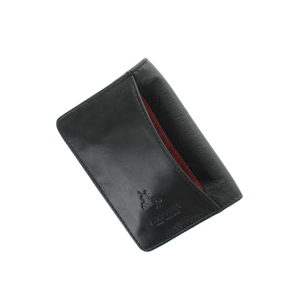 Кожаная кредитница Visconti VSL24 с RFID - (black/red) 