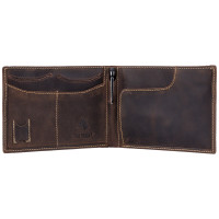 Мужской кожаный кошелек для путешествий Visconti 726 - Jet (oil brown) 