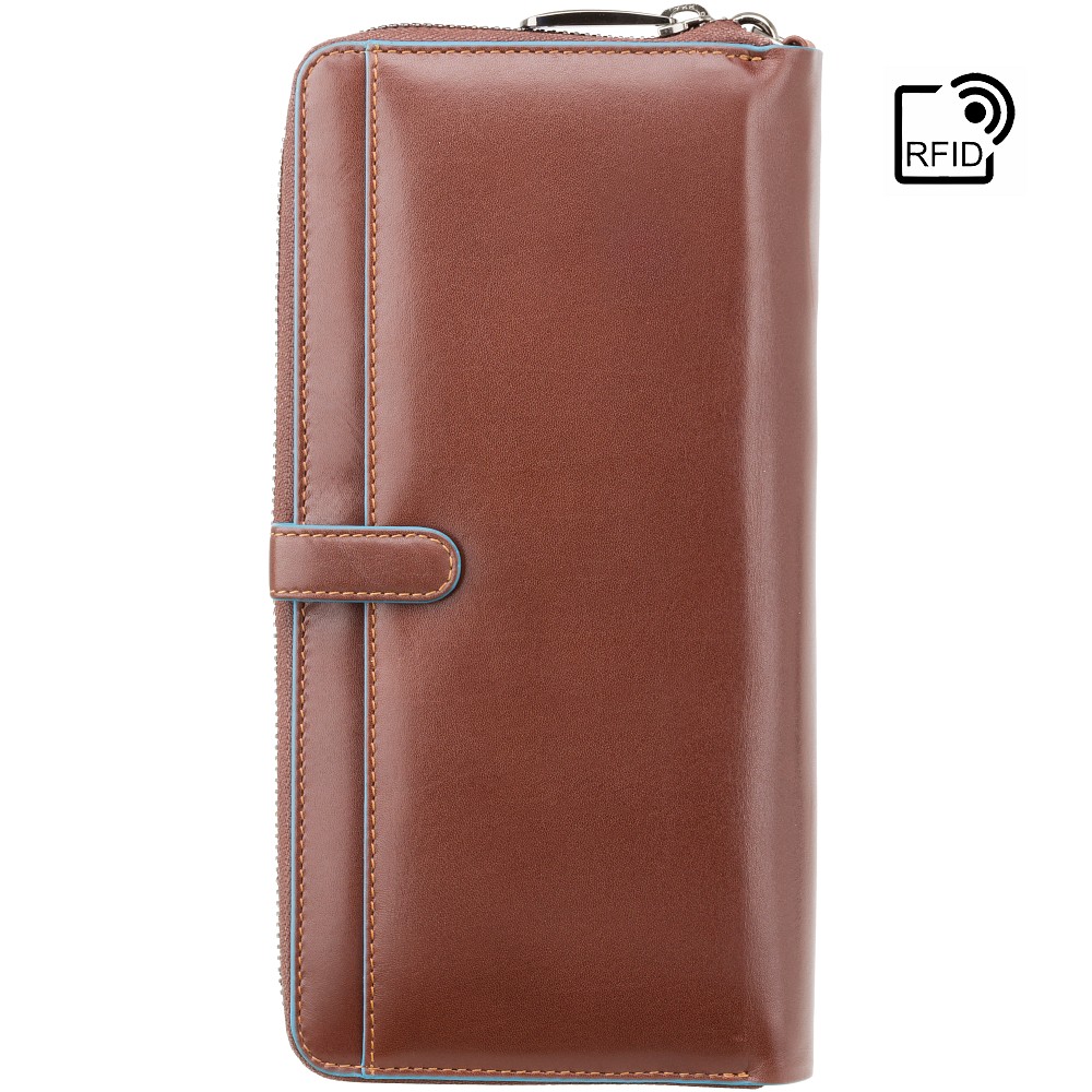 Мужской клатч (тревелер) Visconti ALP89 с RFID Alfred (Italian Brown)