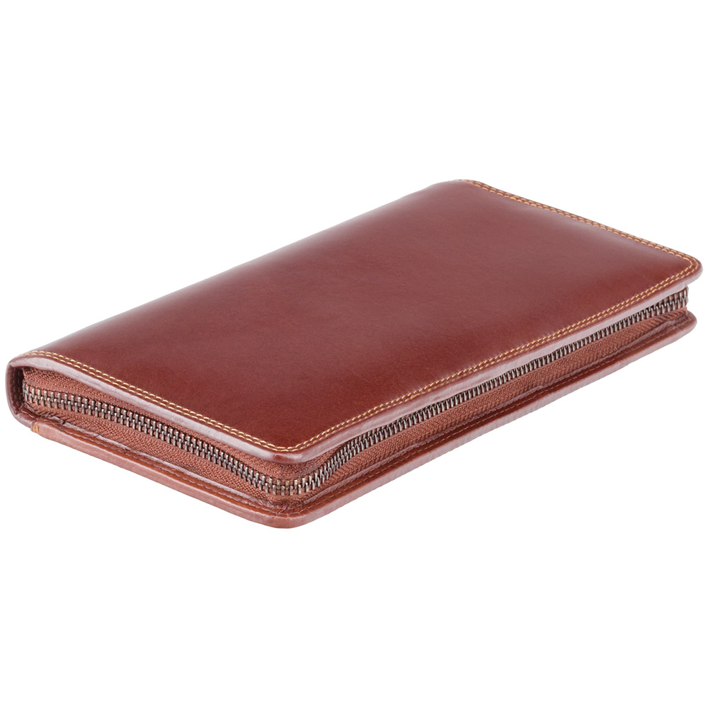 Мужской кожаный кошелек для петешествий (тревелер) Visconti MZ101 Wing (Brown)