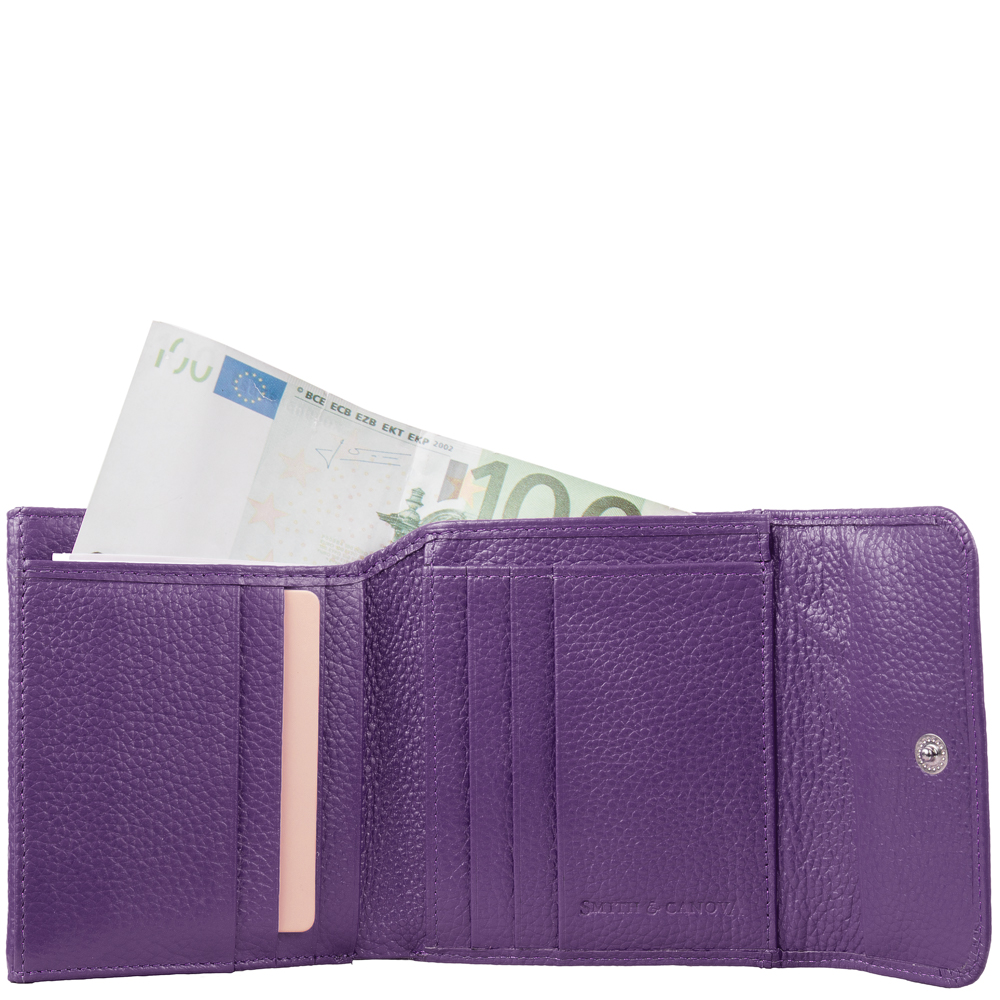 Женский кожаный кошелек Smith & Canova 28611 - Haxey (Purple)