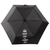 Женский механический зонт Incognito-4 L412 Keep Dry Black (Оставаться сухим)