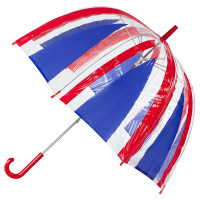 Женский прозрачный зонт-трость Incognito-30 PVC Dome L736 Union Jack (Флаг)