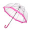 Женский прозрачный зонт-трость Fulton Birdcage-2 L042 - Pink Polka - (Розовый горох)