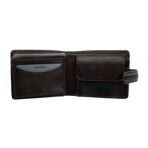 Мужской кожаный кошелек Visconti TSC48 с защитой RFID - Filipo (brown) 
