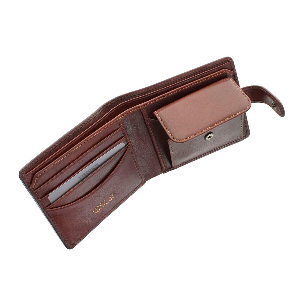Мужской кожаный кошелек Visconti TSC47 с RFID Riccardo (Tan) 