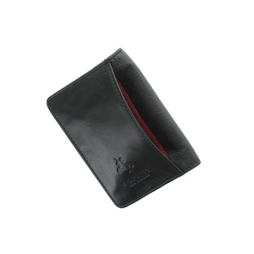 Шкіряна кредитниця Visconti VSL24 з RFID - (black/red)