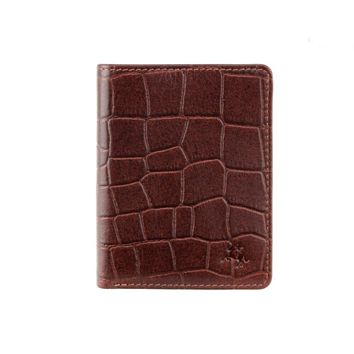 Мужской кожаный кошелек Visconti CR91 - Caiman (brown) 