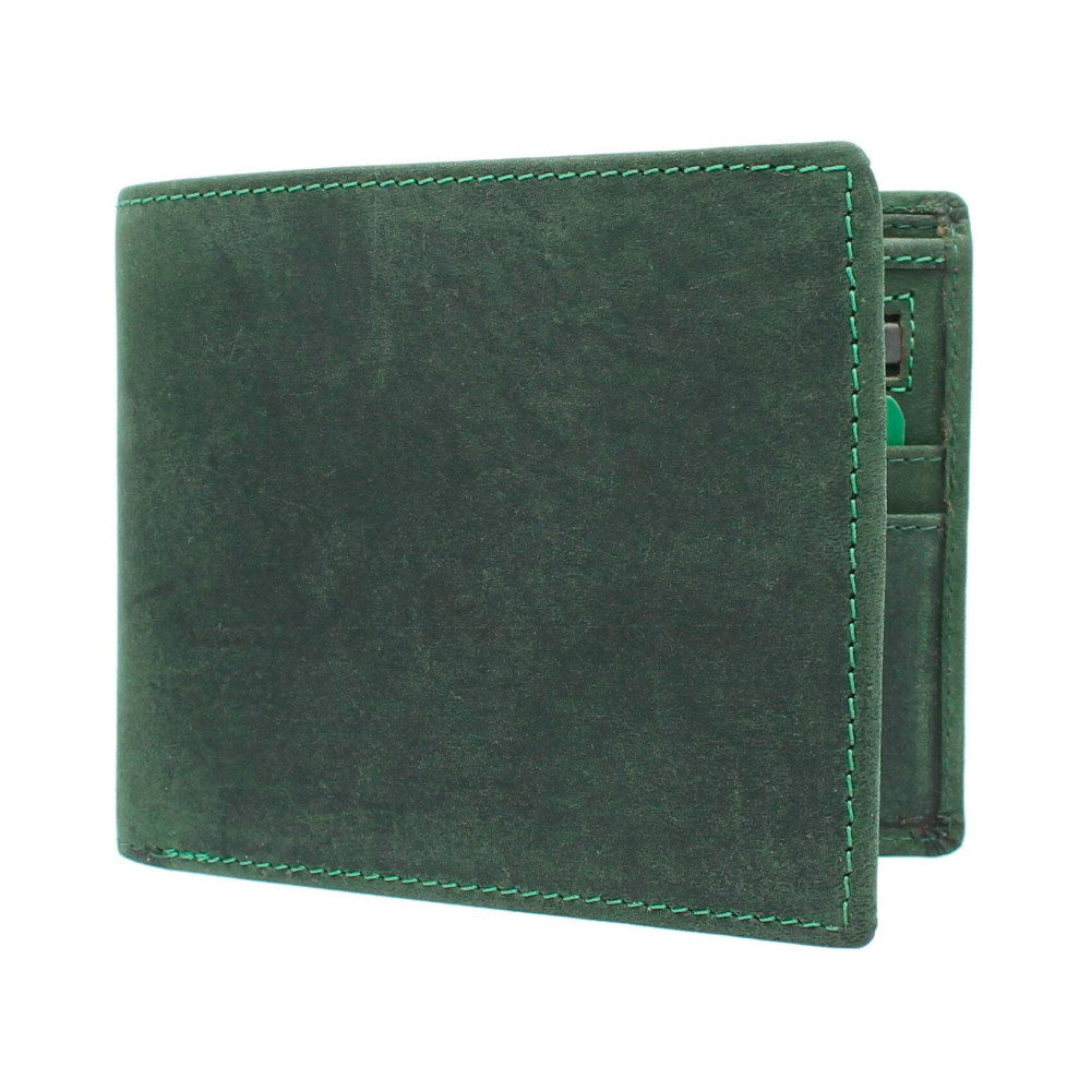 Мужской кожаный кошелек Visconti 707 Shield (Oil Green)