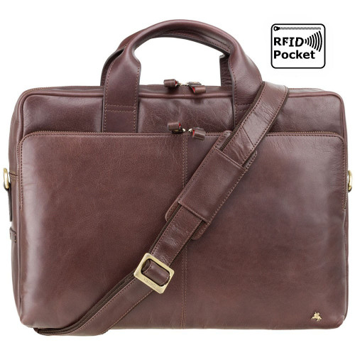 Сумка для ноутбука 15" Visconti ML31 Hugo із захистом RFID (Brown)
