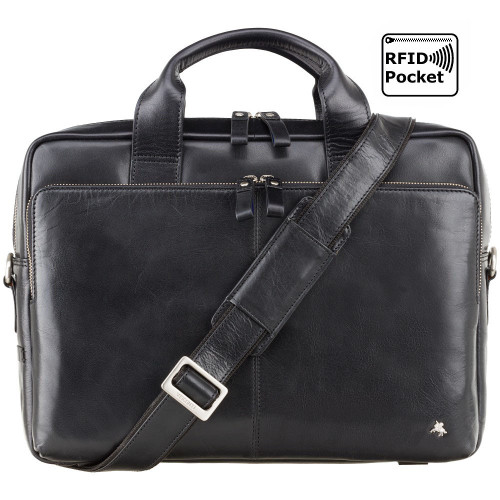 Сумка для ноутбука 15" Visconti ML31 Hugo із захистом RFID (Black)