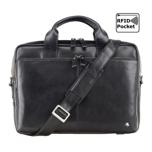 Сумка для ноутбука 13" Visconti ML30 Hugo із захистом RFID (Black)