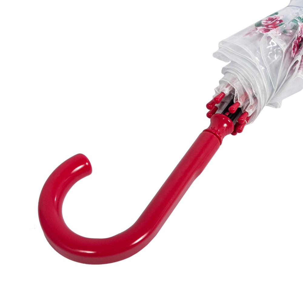 Женский прозрачный зонт-трость Fulton Birdcage-2 L042 - Rose Bud (Розовый бутон)
