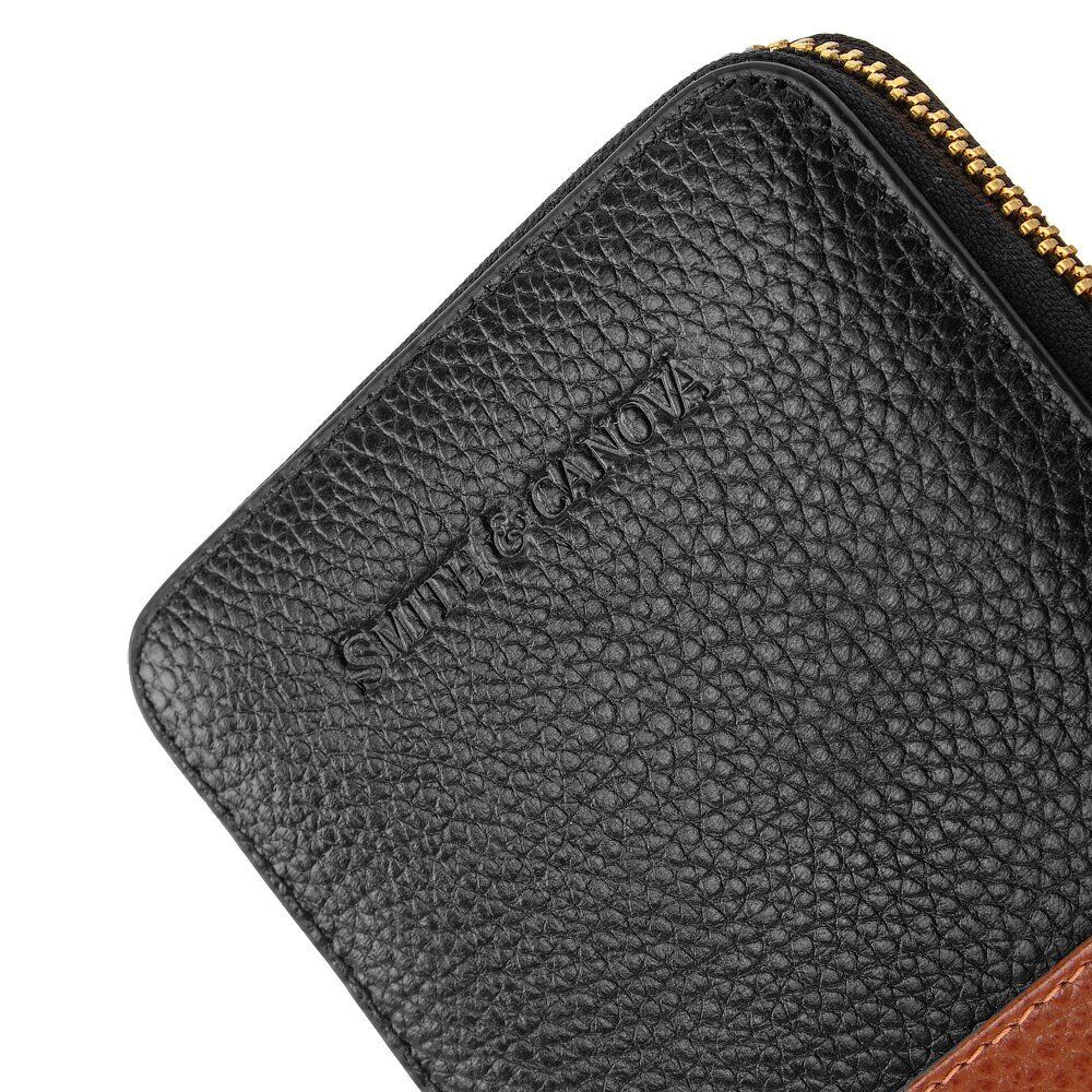 Женский кошелек Smith & Canova 26803 - Althorp (Black-Tan)
