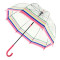Женский прозрачный зонт-трость Fulton Birdcage-2 L042 - Colour Burst Stripe (Цветные полосы)