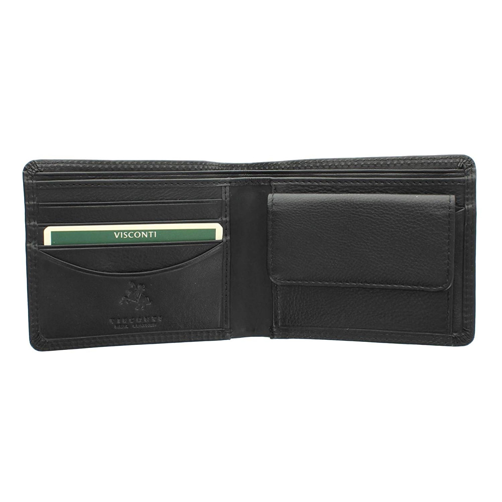 Мужской кожаный кошелек Vіsconti HT7 Stamford (black)