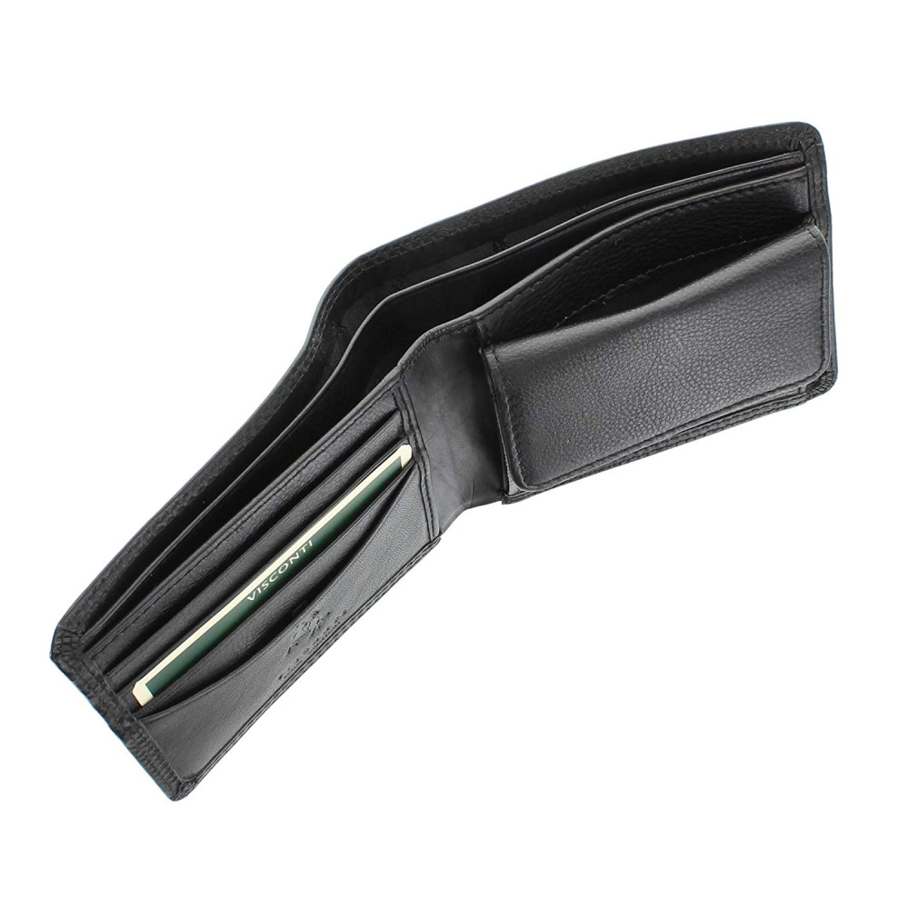 Мужской кожаный кошелек Vіsconti HT7 Stamford (black)