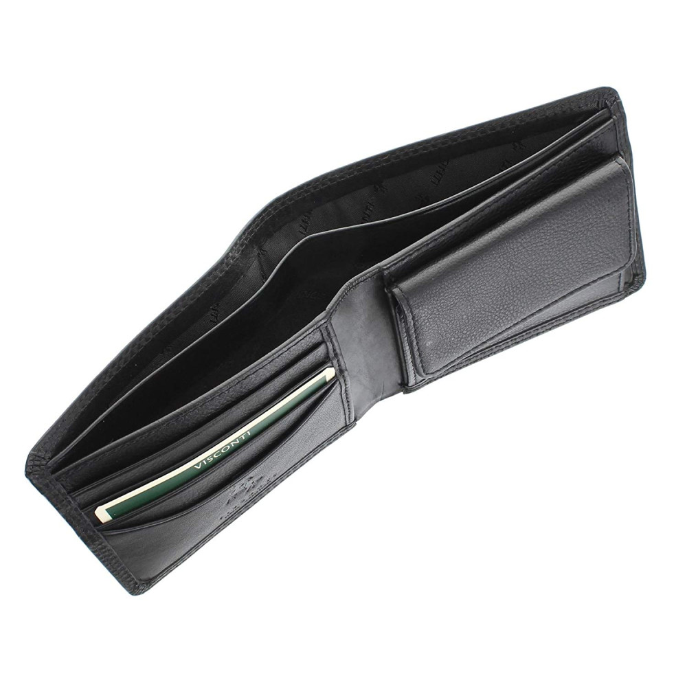 Мужской кожаный кошелек Vіsconti HT7 Stamford (black)