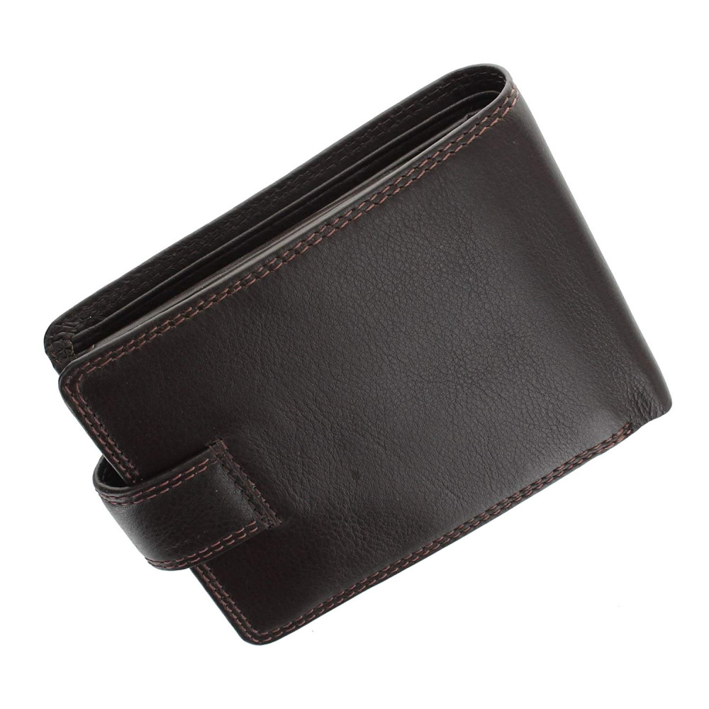 Мужской кожаный кошелек Vіsconti HT10 с RFID Knightsbrige (Choc)