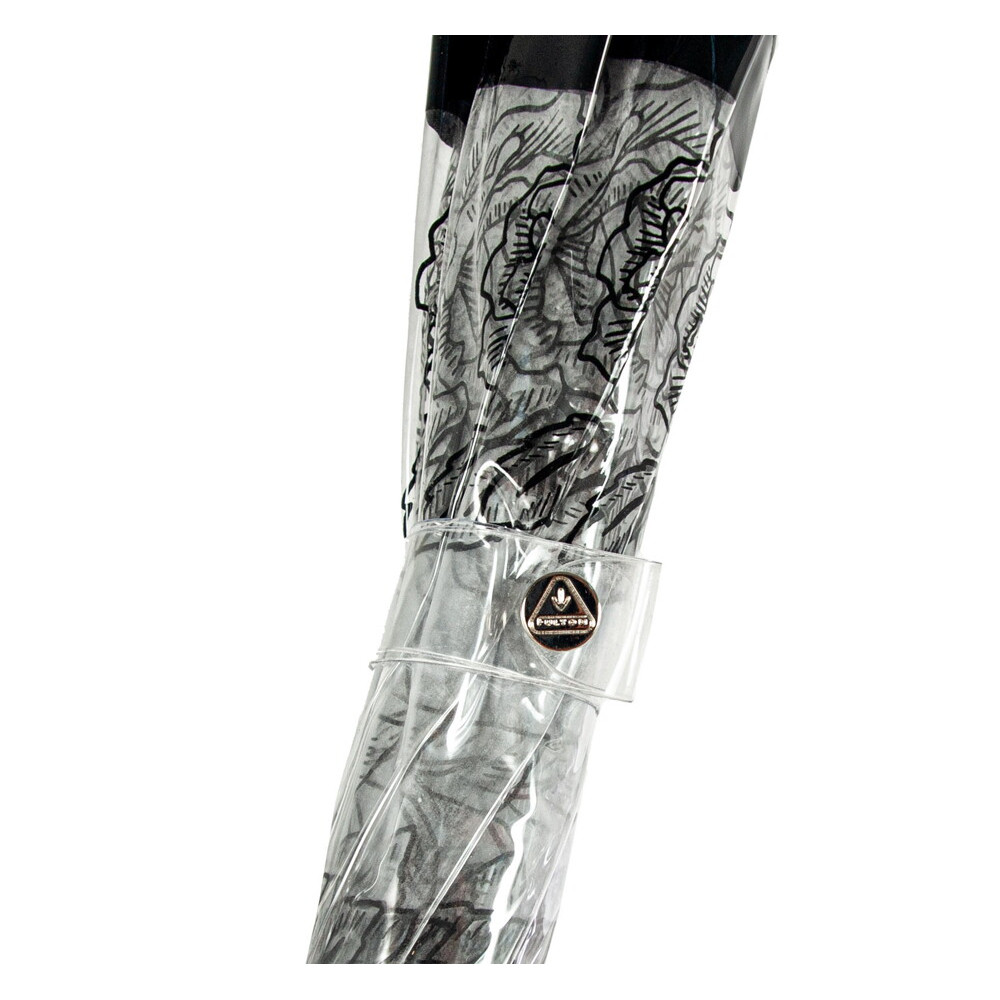 Женский прозрачный зонт-трость Fulton Birdcage-2 L042 - Black Rose (Черная роза)