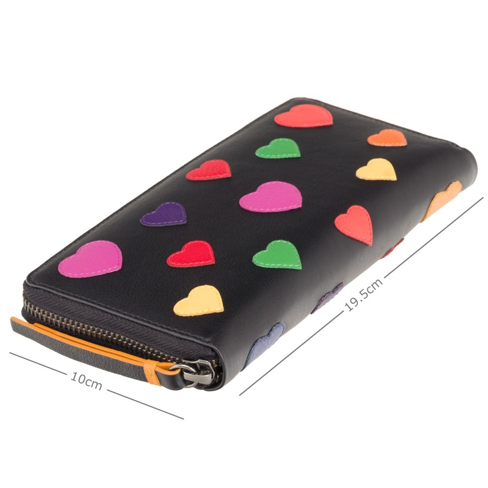 Женский кошелек Visconti LV5 с защитой RFID - Passion (Black/Multi Love)