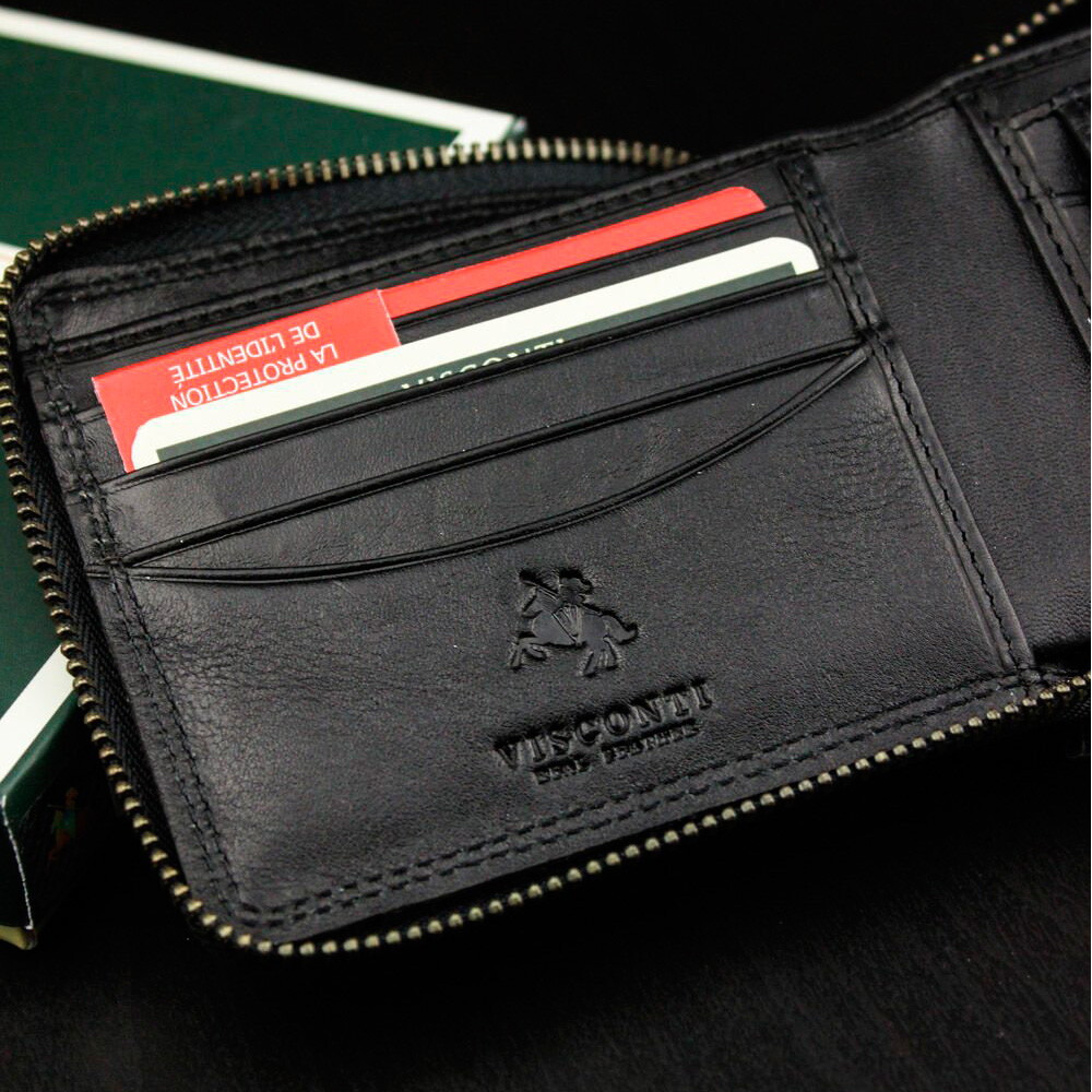 Мужской кошелек Visconti HT14 Tap-n-Go - Camden (Black)
