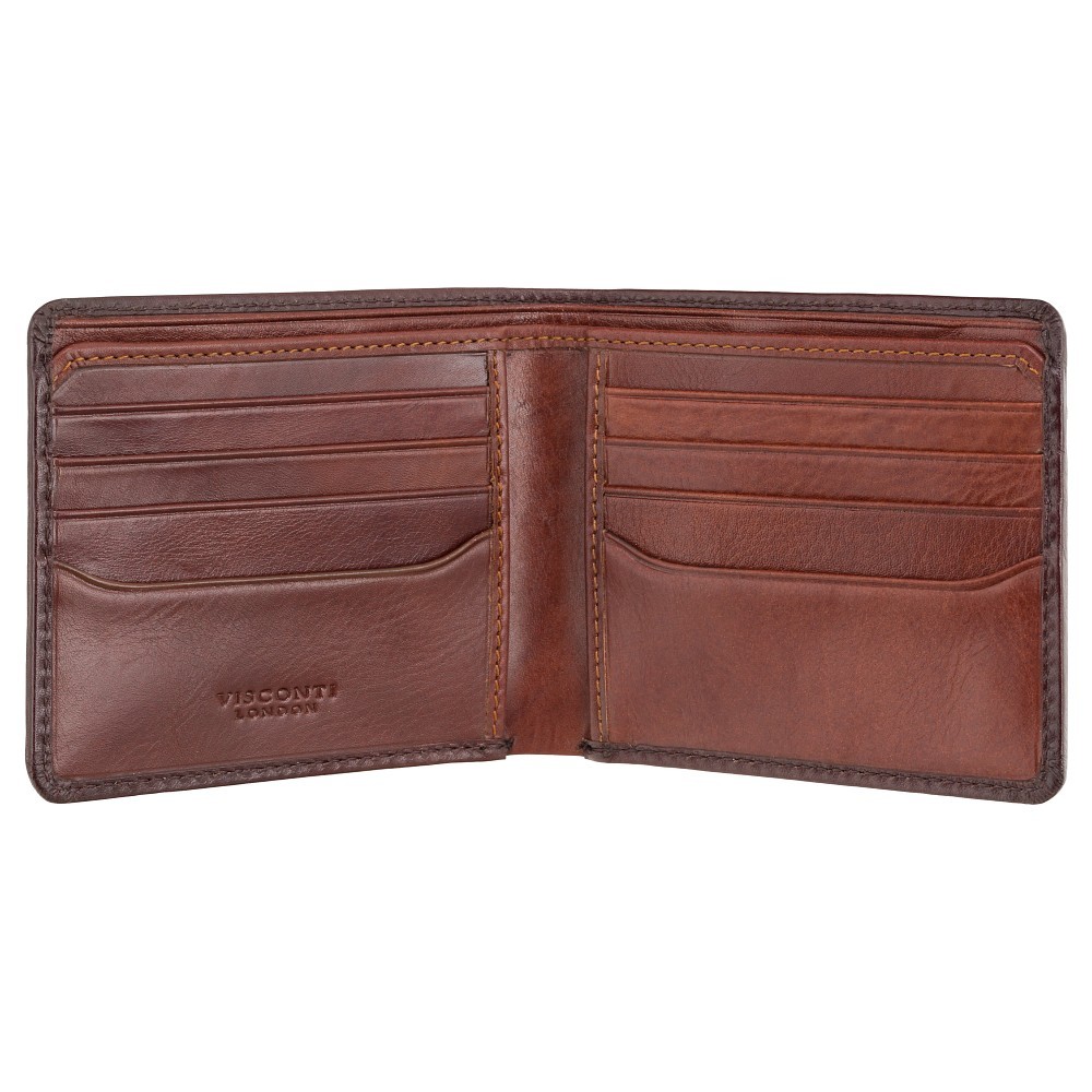 Мужской кожаный кошелек Visconti AT58 c RFID Milo (Burnish Tan)
