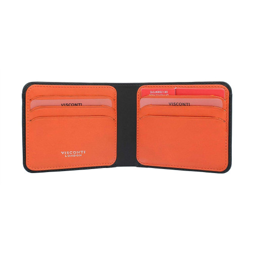 Чоловічий гаманець Visconti VSL35 Tap-n-Go RFID - Trim (Black/Orange)