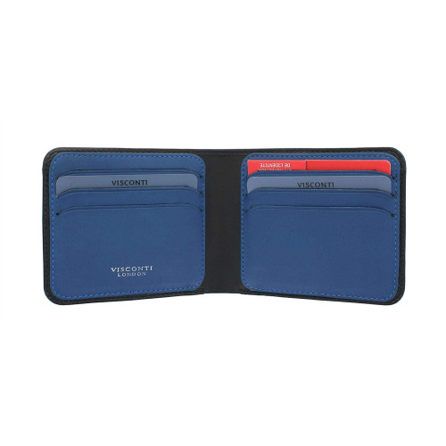Мужской кошелек Visconti VSL35 Tap-n-Go c RFID Trim (Black/Cobalt)