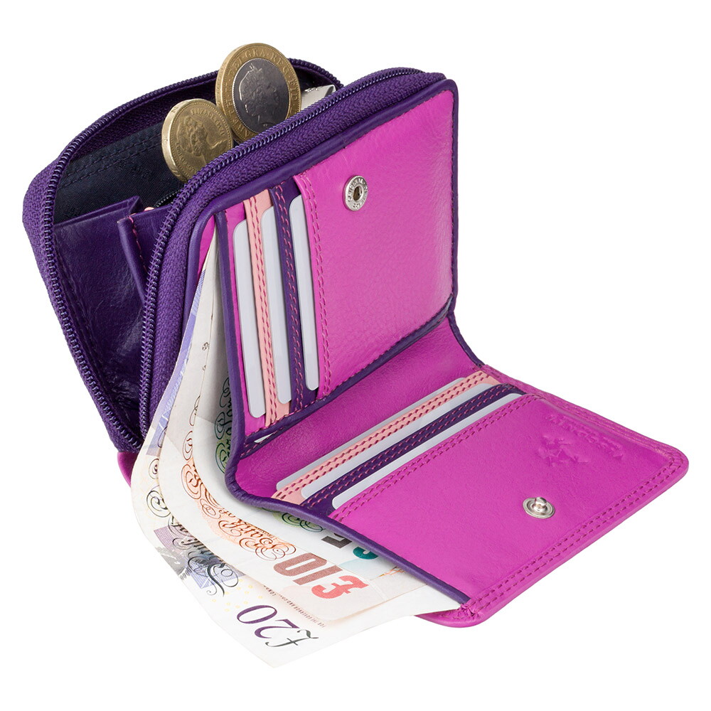 Женский кожаный кошелек Visconti RB53 Hawaii (Berry Multi)