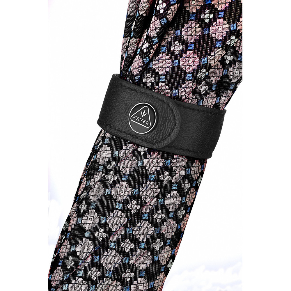 Женский механический зонт-трость Fulton Diamond L850 Princess Pink Foulard (Принцесса)