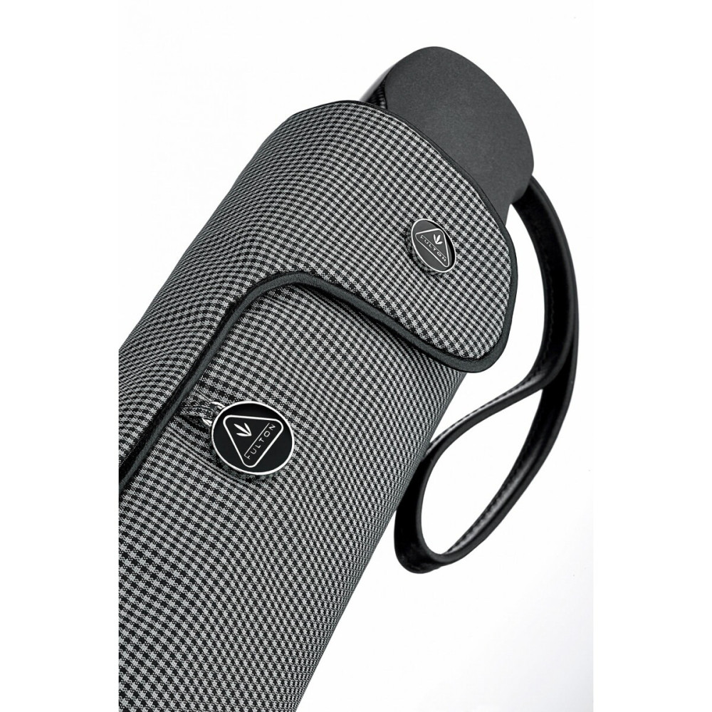Мужской зонт автомат класса Люкс Fulton Diamond G853 Asscher Mono Houndstooth