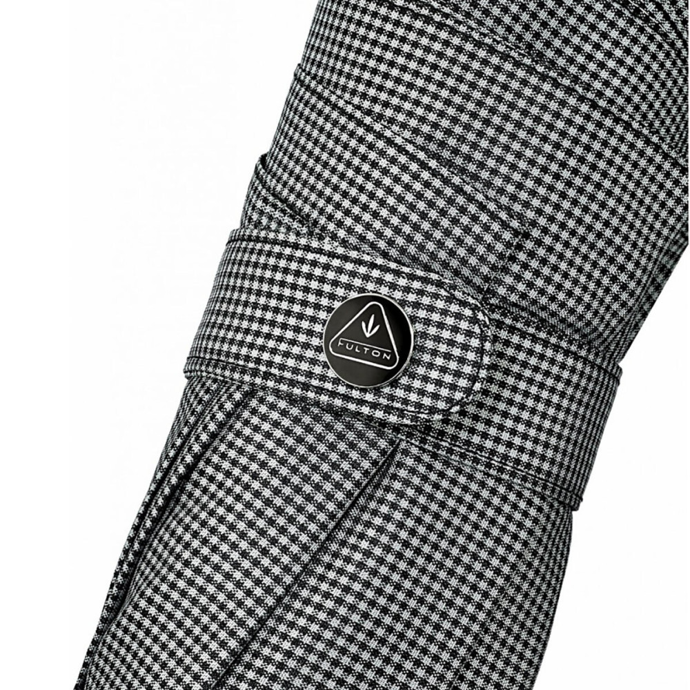 Мужской зонт автомат класса Люкс Fulton Diamond G853 Asscher Mono Houndstooth