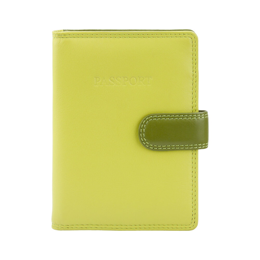 Кожаная обложка для паспорта Visconti RB75 - Sumba (lime multi)