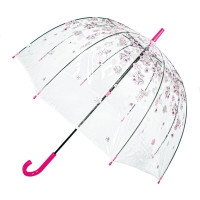 Женский прозрачный зонт-трость Fulton Birdcage-2 L042 Sketchy Sprigs (Весна)