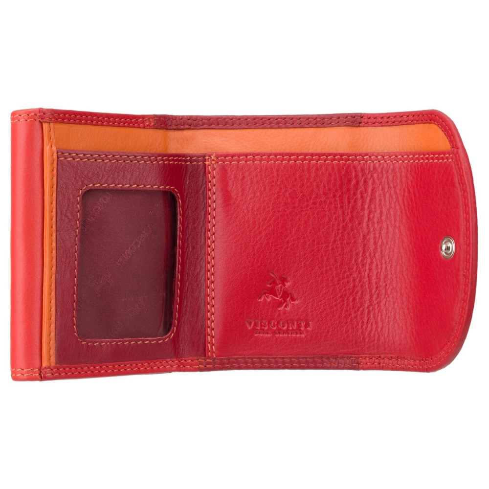 Маленький женский кожаный кошелек Visconti RB126 Zanzibar (Red Multi)