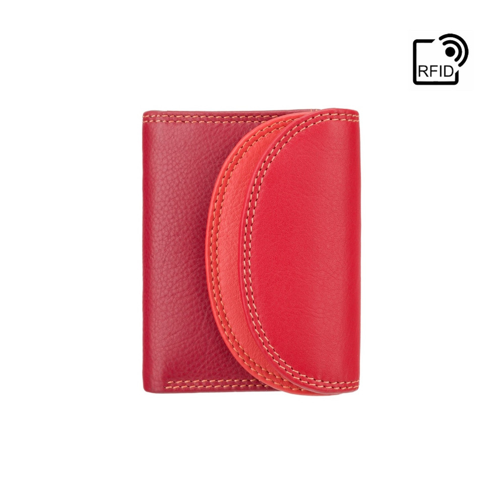Маленький женский кожаный кошелек Visconti RB126 Zanzibar (Red Multi)