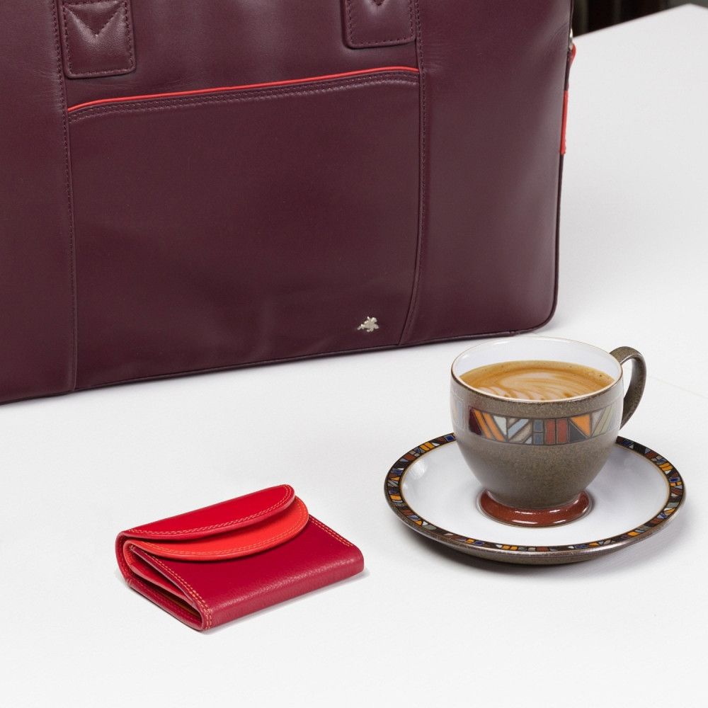 Маленький женский кожаный кошелек Visconti RB126 Zanzibar (Red Multi)
