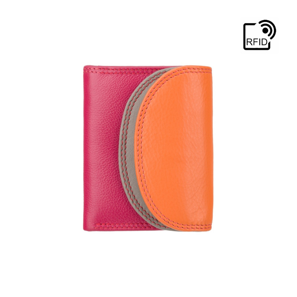 Маленький женский кожаный кошелек Visconti RB126 Zanzibar (Orange Multi)