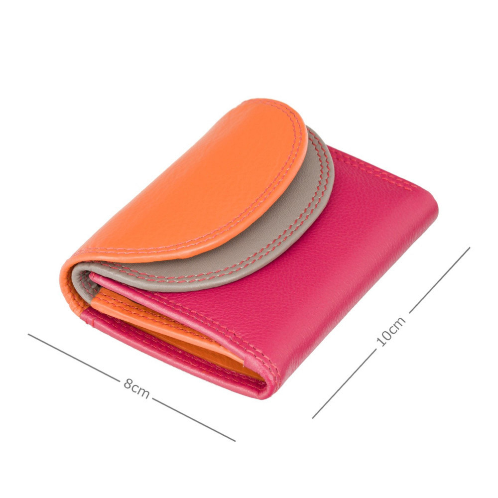 Маленький женский кожаный кошелек Visconti RB126 Zanzibar (Orange Multi)
