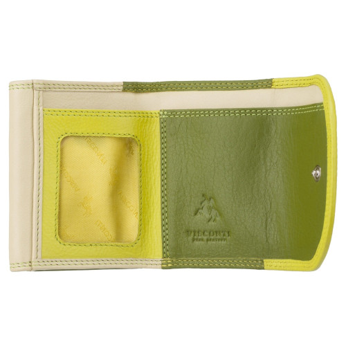 Маленький жіночий шкіряний гаманець Visconti RB126 Zanzibar (Lime Multi)