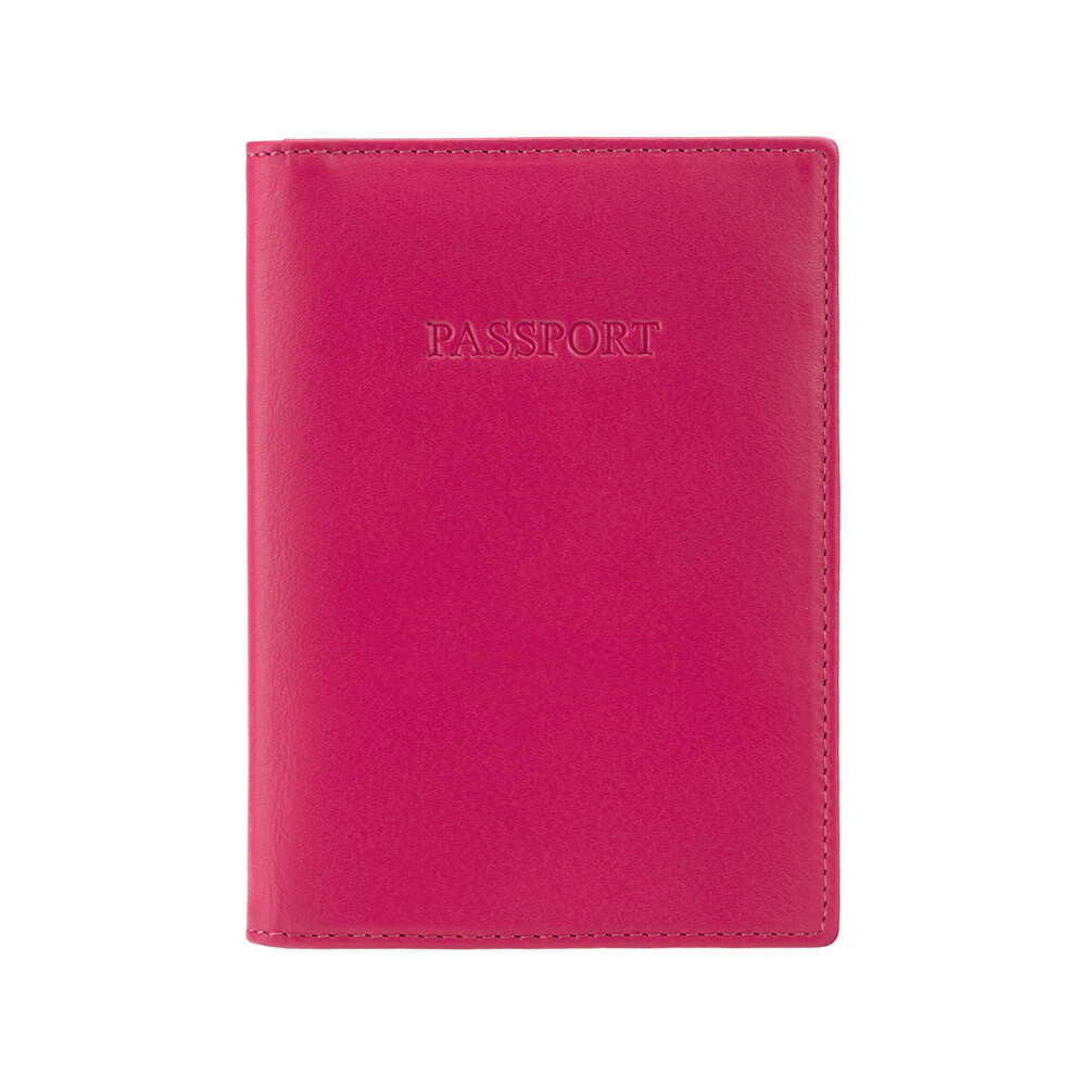 Кожаная обложка для паспорта Visconti 2201 - Polo (fuchsia)