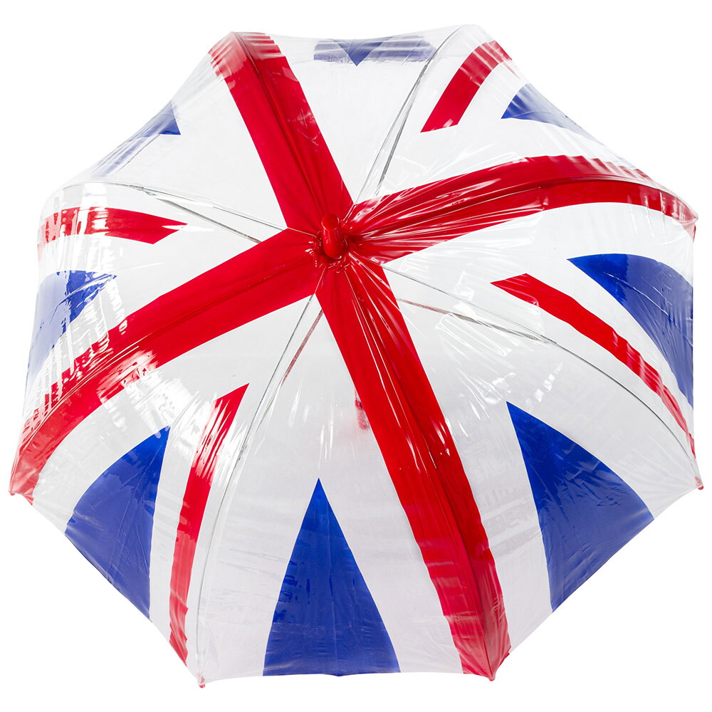 Женский прозрачный зонт-трость Incognito-30 PVC Dome L736 Union Jack (Флаг)